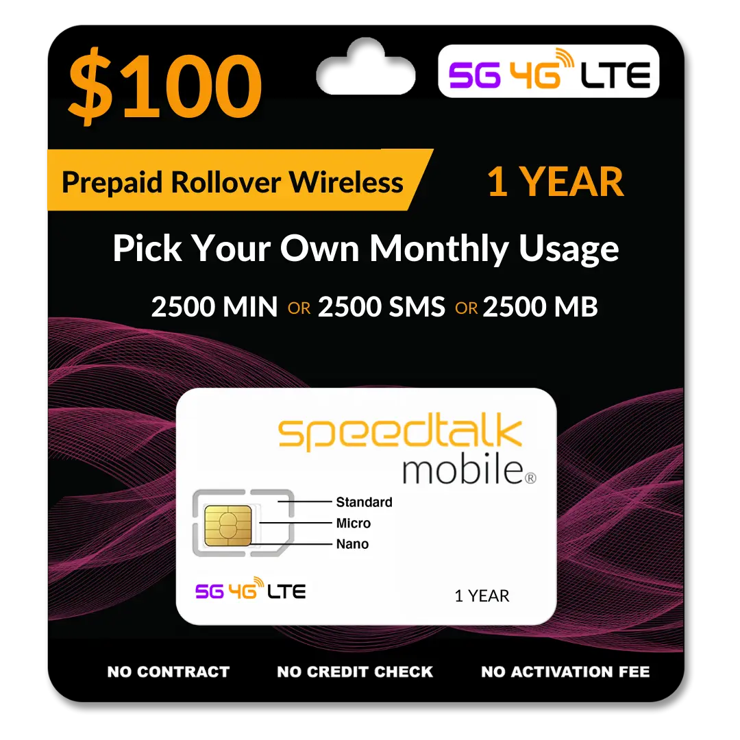 $100 For 1 Year ROLLOVER Smart Phone Plans