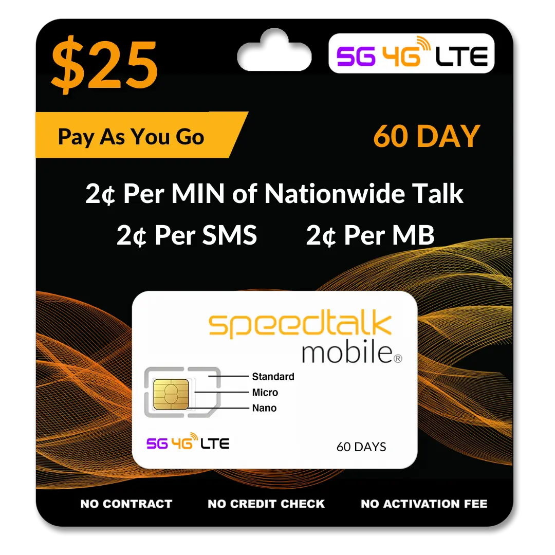 25 Pay As You Go Mobile Plan
