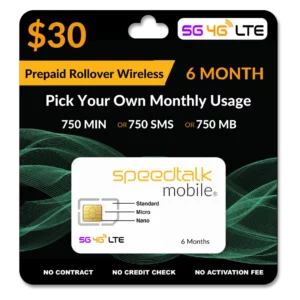 $30 For 6 Months ROLLOVER Smartphone Plans