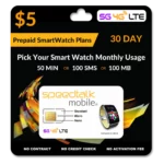 5 A Month Prepaid Smart Watch SIM Card for GSM Smart Watches