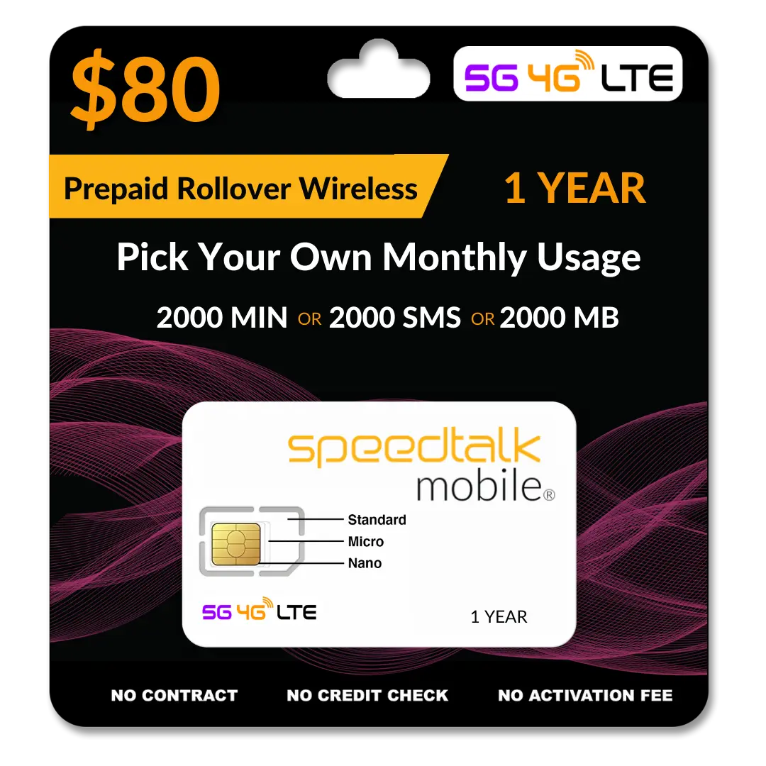 $80 For 1 Year ROLLOVER SmartPhone Plans