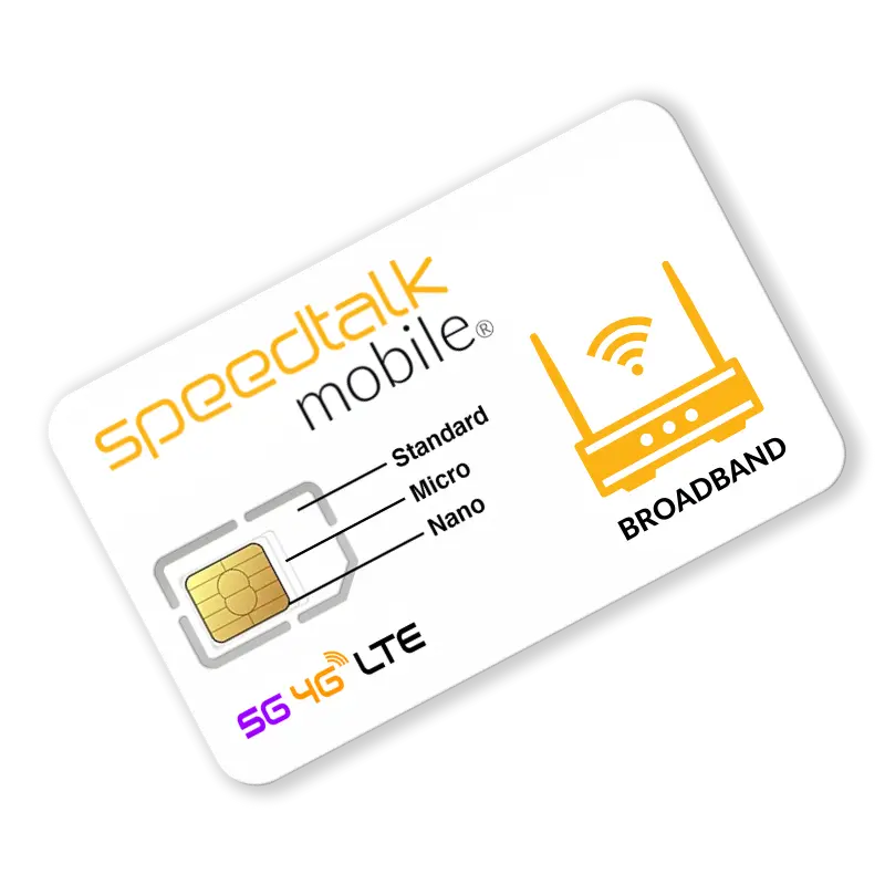 SpeedTalkMobile SIM card for smart devices, and SIM card for broadband internet