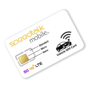 SpeedTalkMobile SIM card for smart devices, and SIM card for vehicle internet plan