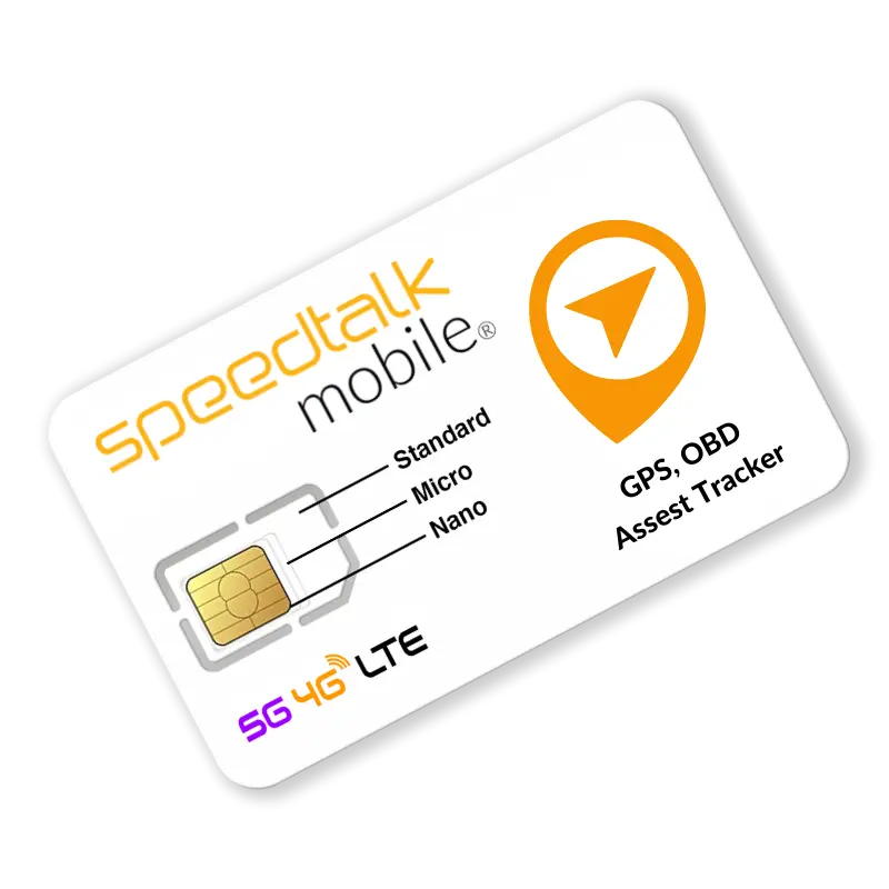 SpeedTalkMobile SIM card for smart devices, SIM card for GPS tracker, and SIM card for asset tracker