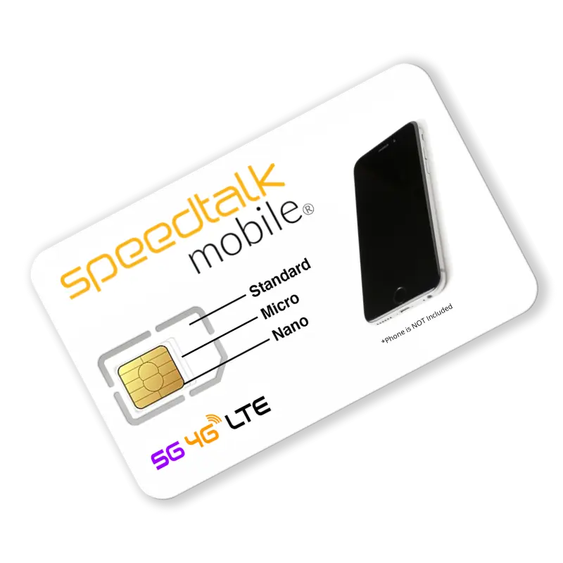 Speed talk sim store card for smartwatch