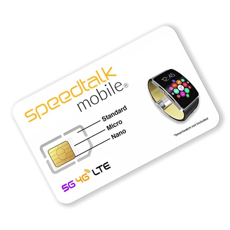 SpeedTalkMobile SIM card for smart watches and SIM card for smart devices