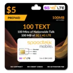 $5 Plan de teléfono inalámbrico - Kit de tarjeta SIM Talk Text Data 5G 4G  LTE 30 días